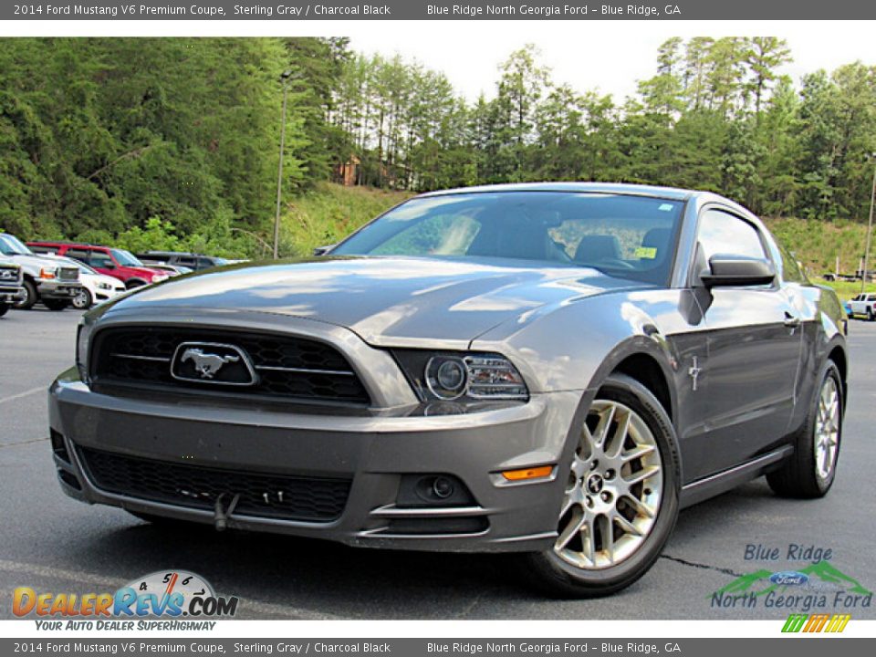 2014 Ford Mustang V6 Premium Coupe Sterling Gray / Charcoal Black Photo #1
