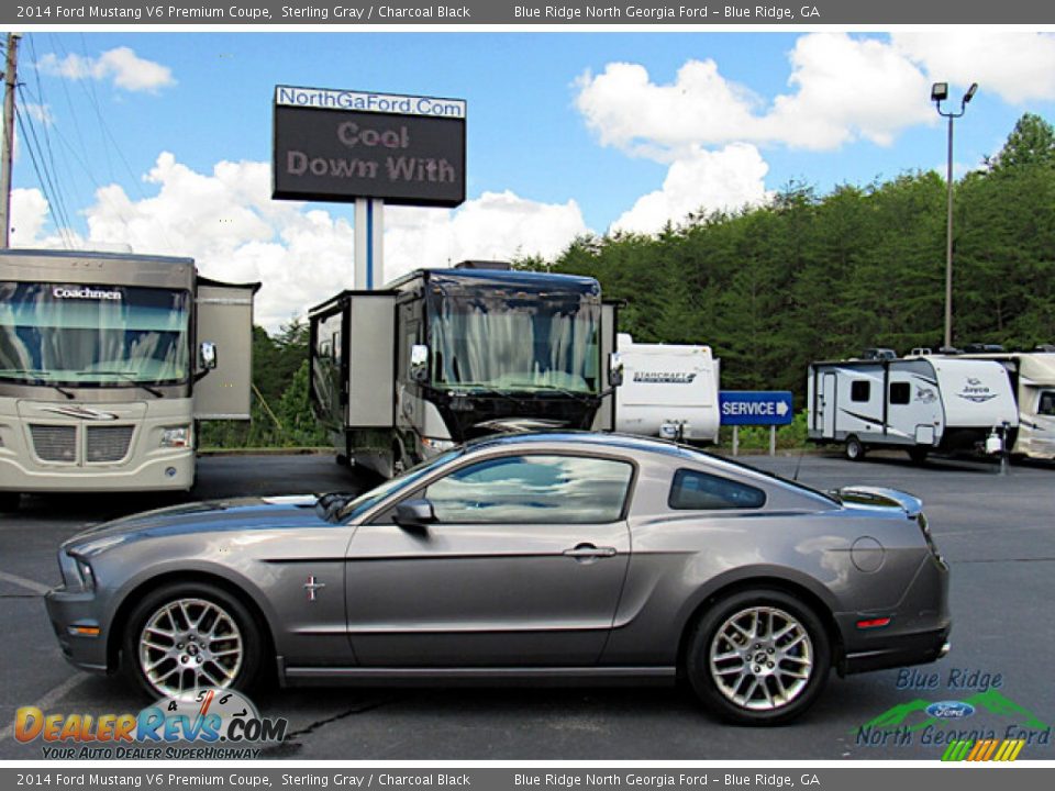 2014 Ford Mustang V6 Premium Coupe Sterling Gray / Charcoal Black Photo #2