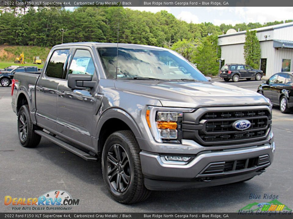 2022 Ford F150 XLT SuperCrew 4x4 Carbonized Gray Metallic / Black Photo #7