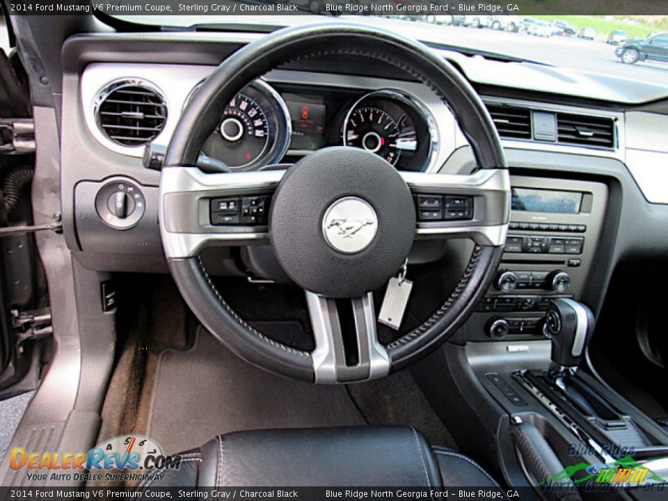 2014 Ford Mustang V6 Premium Coupe Sterling Gray / Charcoal Black Photo #14