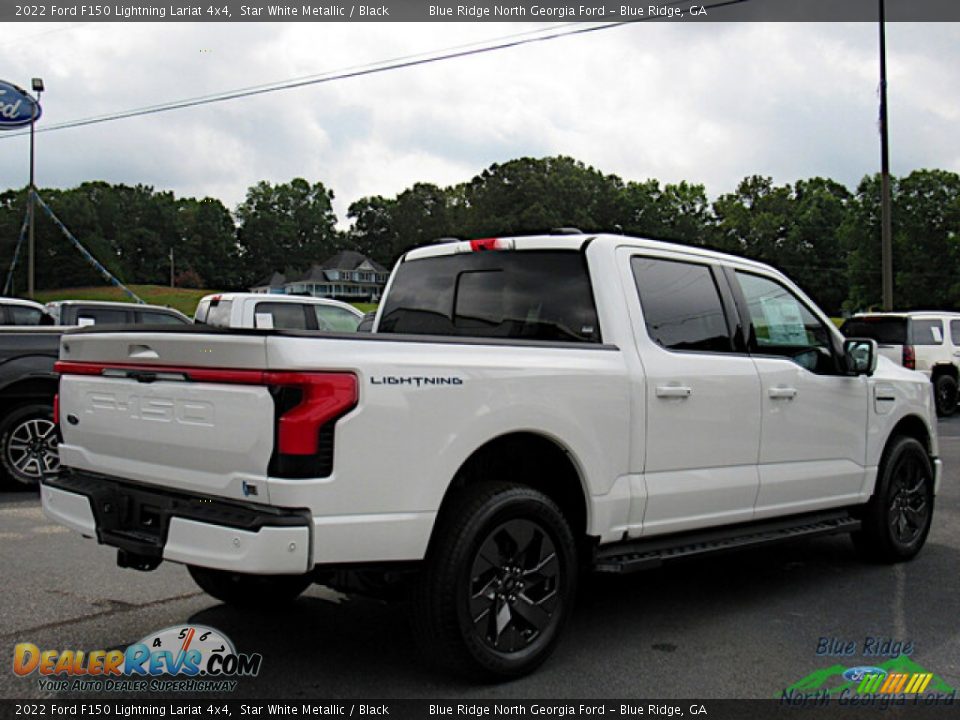 2022 Ford F150 Lightning Lariat 4x4 Star White Metallic / Black Photo #5