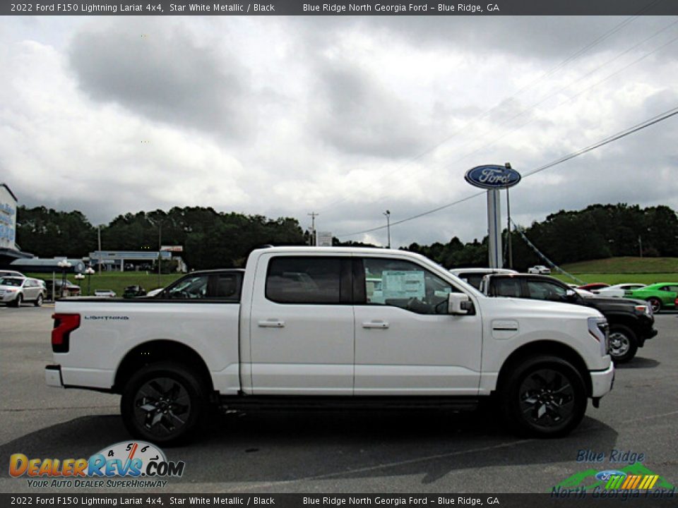 Star White Metallic 2022 Ford F150 Lightning Lariat 4x4 Photo #6