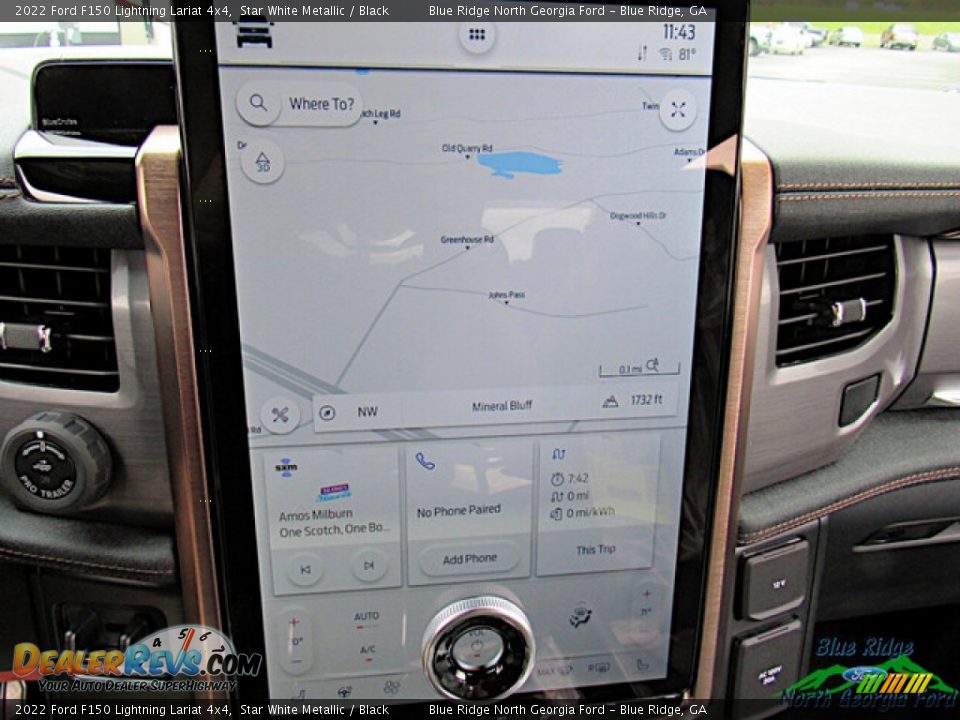 Navigation of 2022 Ford F150 Lightning Lariat 4x4 Photo #21