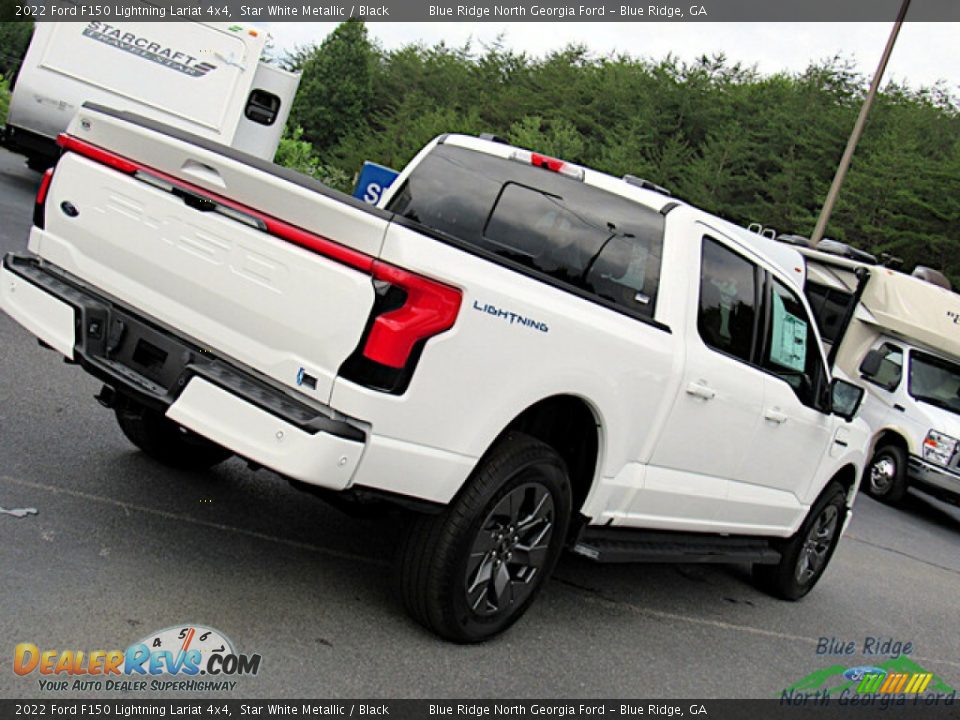 2022 Ford F150 Lightning Lariat 4x4 Star White Metallic / Black Photo #31