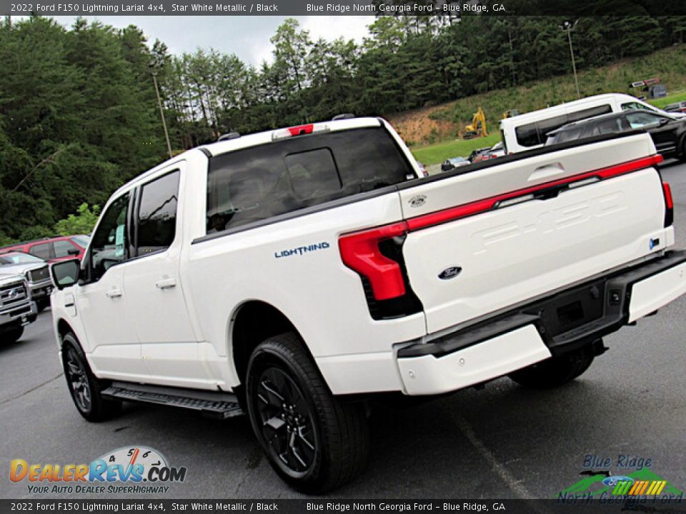 2022 Ford F150 Lightning Lariat 4x4 Star White Metallic / Black Photo #32