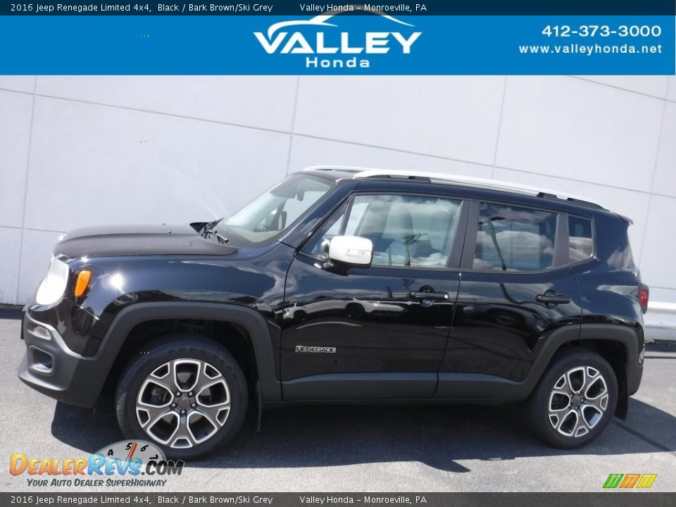 2016 Jeep Renegade Limited 4x4 Black / Bark Brown/Ski Grey Photo #2