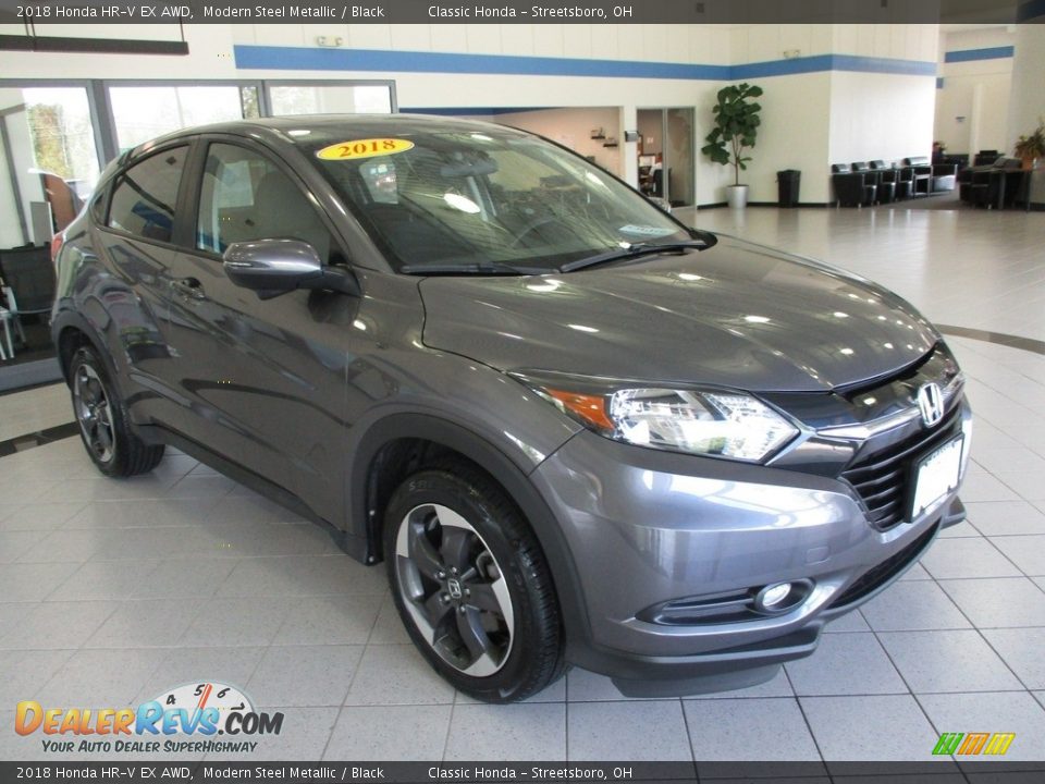 2018 Honda HR-V EX AWD Modern Steel Metallic / Black Photo #3