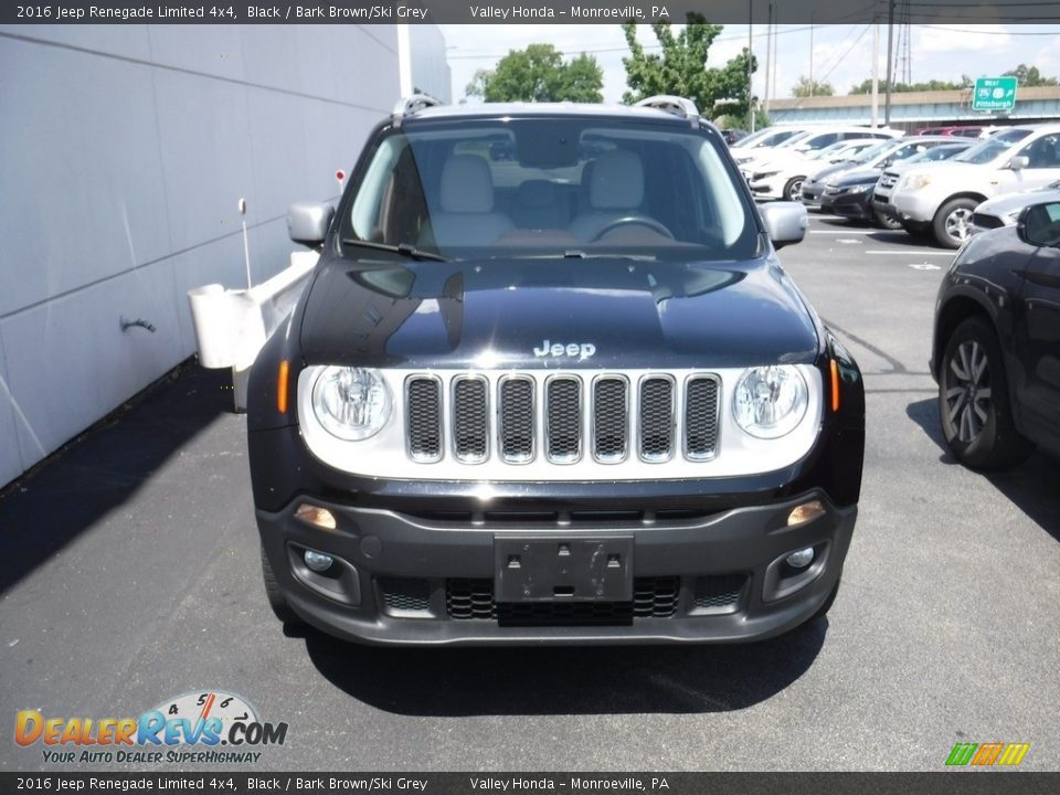 2016 Jeep Renegade Limited 4x4 Black / Bark Brown/Ski Grey Photo #4