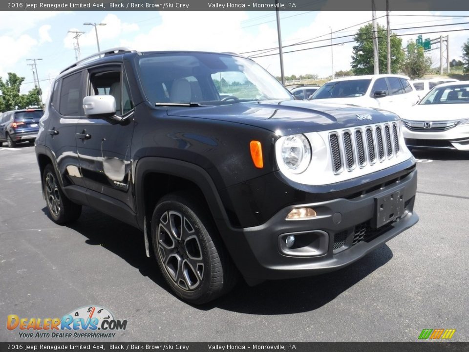 2016 Jeep Renegade Limited 4x4 Black / Bark Brown/Ski Grey Photo #5