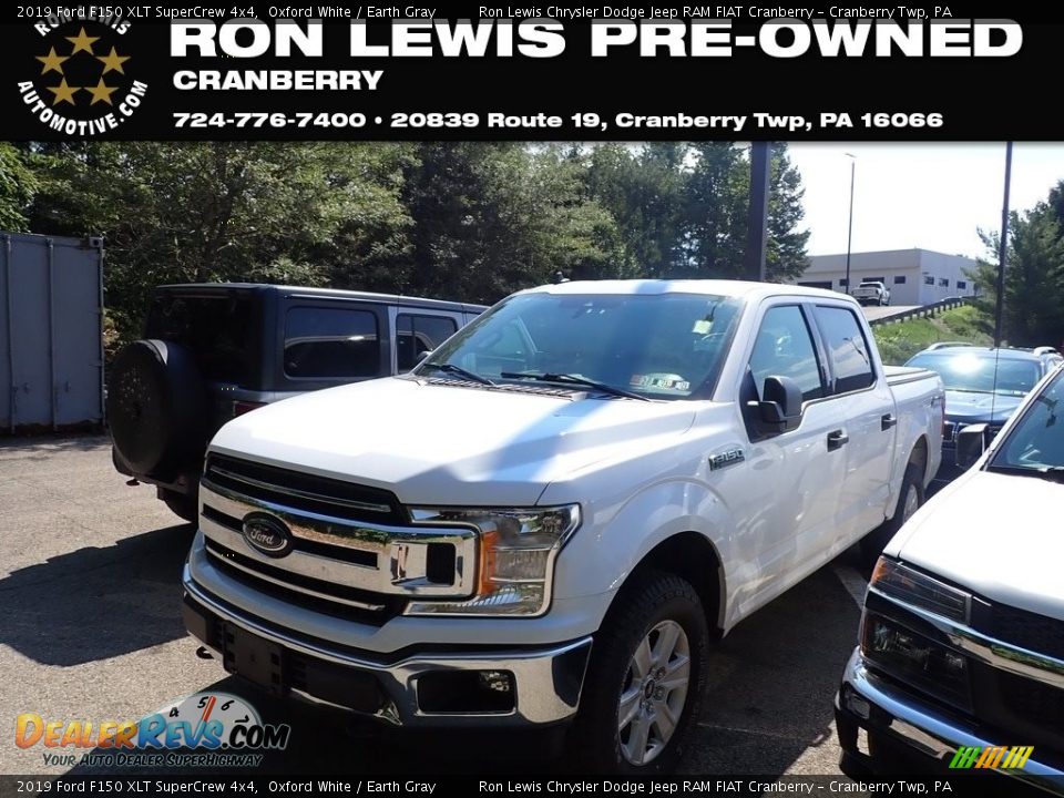 2019 Ford F150 XLT SuperCrew 4x4 Oxford White / Earth Gray Photo #1