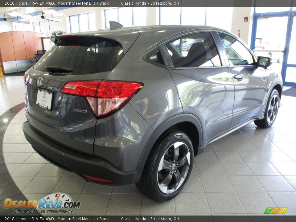 2018 Honda HR-V EX AWD Modern Steel Metallic / Black Photo #7