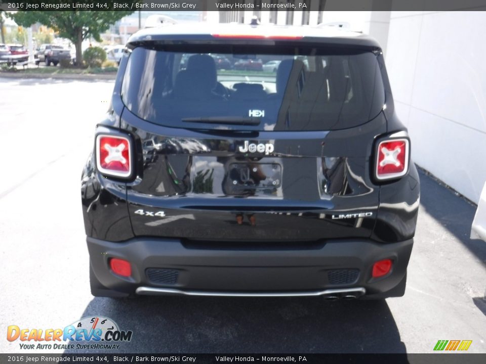 2016 Jeep Renegade Limited 4x4 Black / Bark Brown/Ski Grey Photo #7