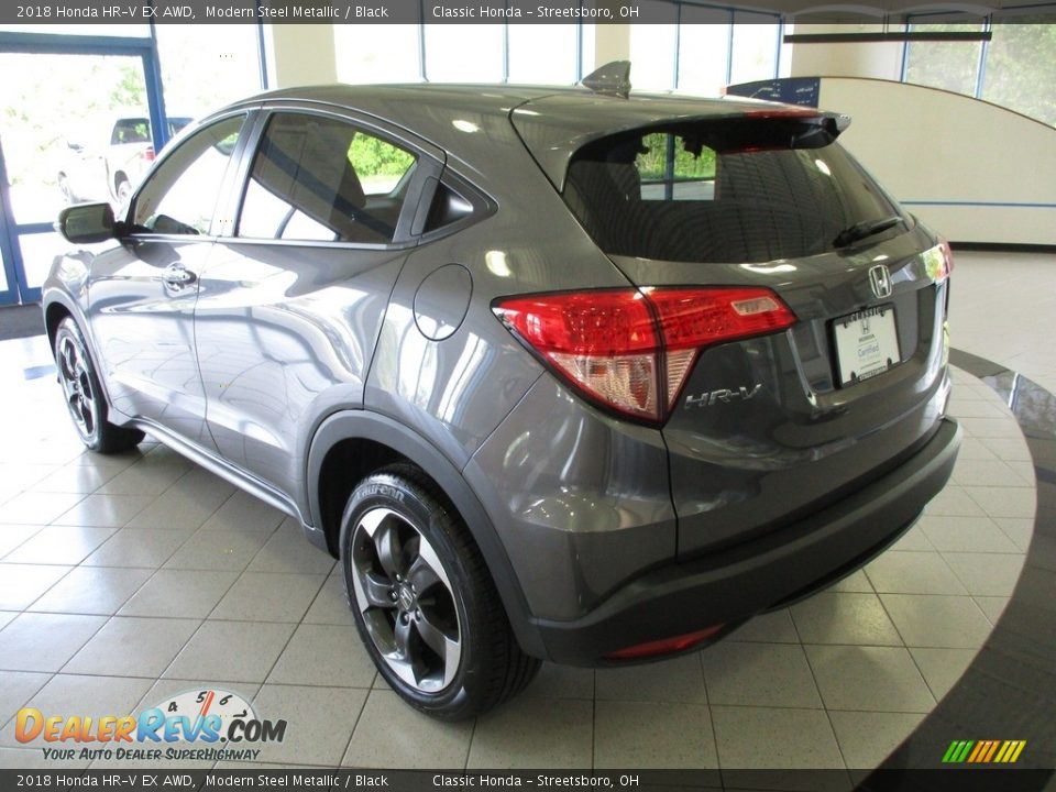 2018 Honda HR-V EX AWD Modern Steel Metallic / Black Photo #9