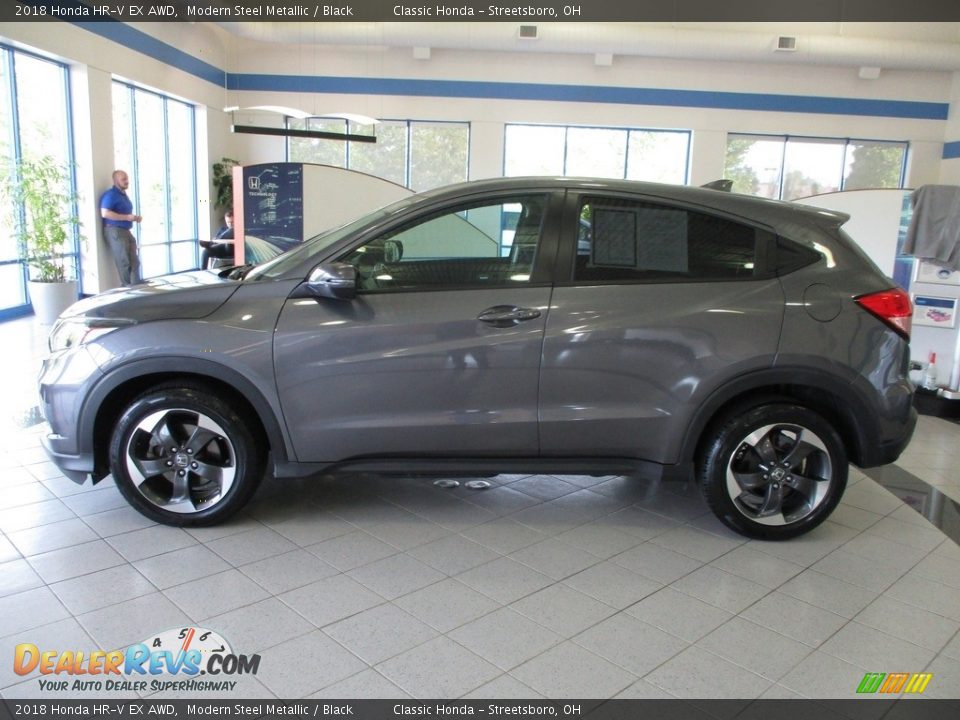 2018 Honda HR-V EX AWD Modern Steel Metallic / Black Photo #10