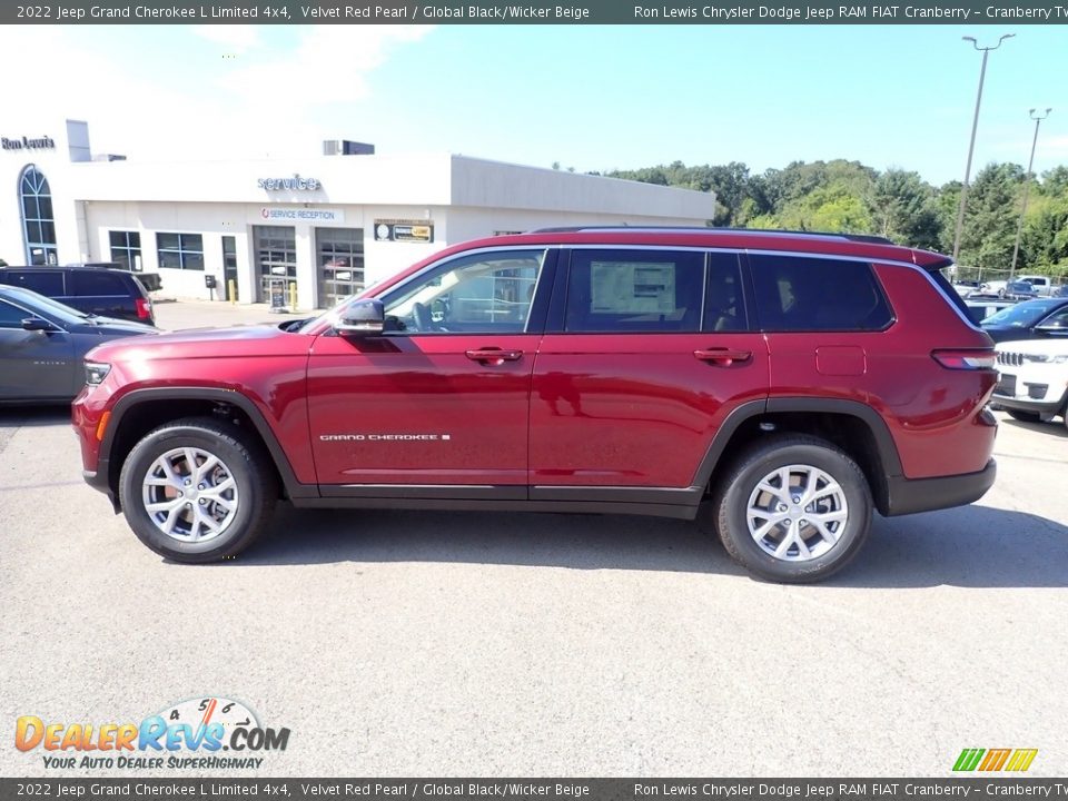 2022 Jeep Grand Cherokee L Limited 4x4 Velvet Red Pearl / Global Black/Wicker Beige Photo #2