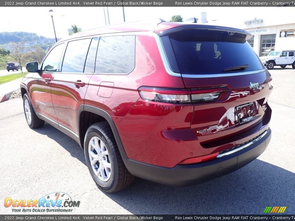 2022 Jeep Grand Cherokee L Limited 4x4 Velvet Red Pearl / Global Black/Wicker Beige Photo #3