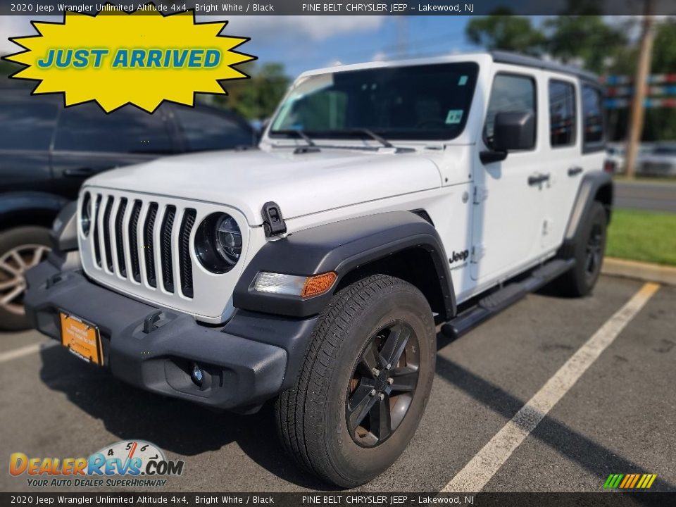 2020 Jeep Wrangler Unlimited Altitude 4x4 Bright White / Black Photo #1