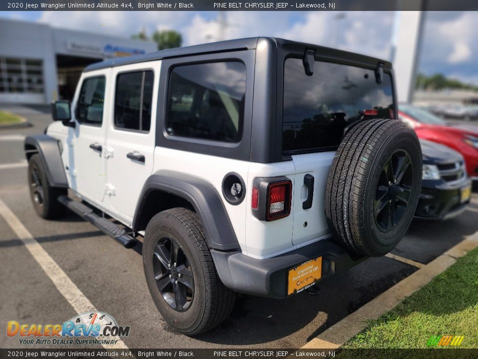 2020 Jeep Wrangler Unlimited Altitude 4x4 Bright White / Black Photo #4