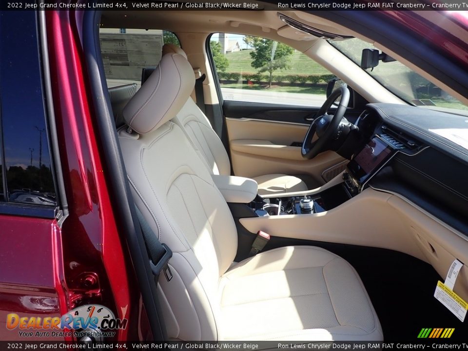 2022 Jeep Grand Cherokee L Limited 4x4 Velvet Red Pearl / Global Black/Wicker Beige Photo #10