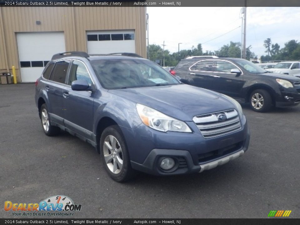 2014 Subaru Outback 2.5i Limited Twilight Blue Metallic / Ivory Photo #4