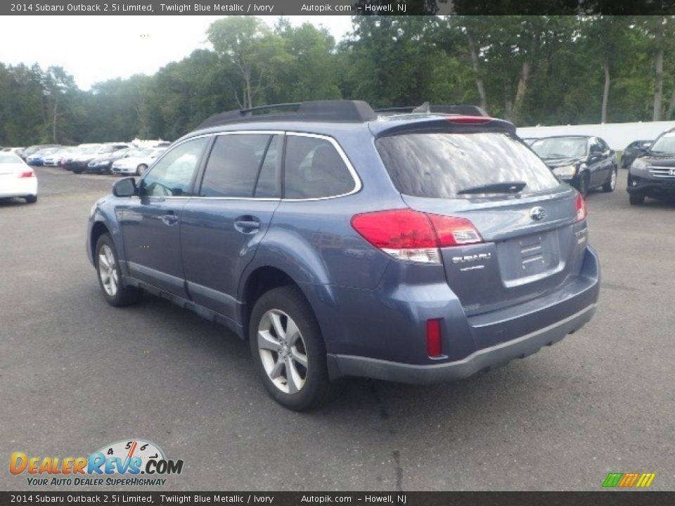 2014 Subaru Outback 2.5i Limited Twilight Blue Metallic / Ivory Photo #5