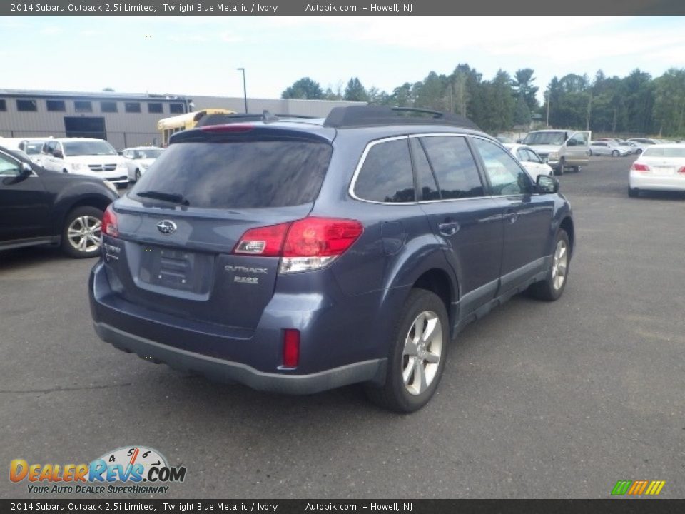 2014 Subaru Outback 2.5i Limited Twilight Blue Metallic / Ivory Photo #7