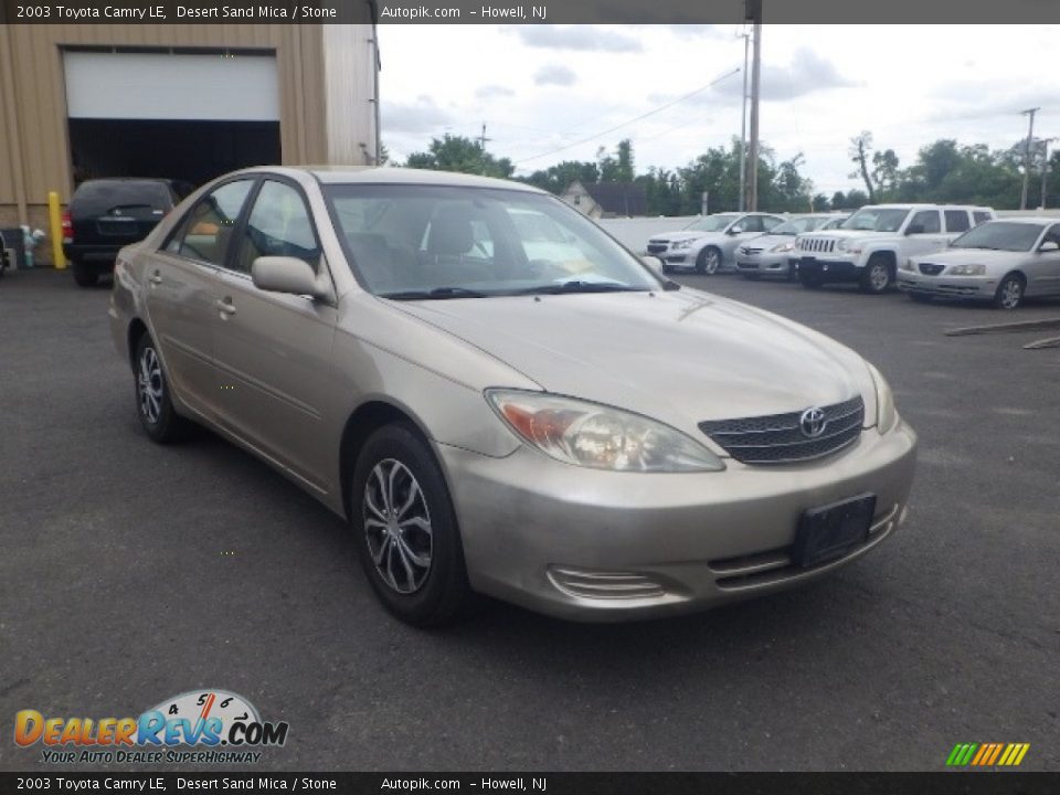 2003 Toyota Camry LE Desert Sand Mica / Stone Photo #4