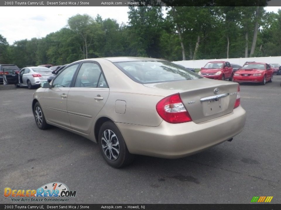 2003 Toyota Camry LE Desert Sand Mica / Stone Photo #5