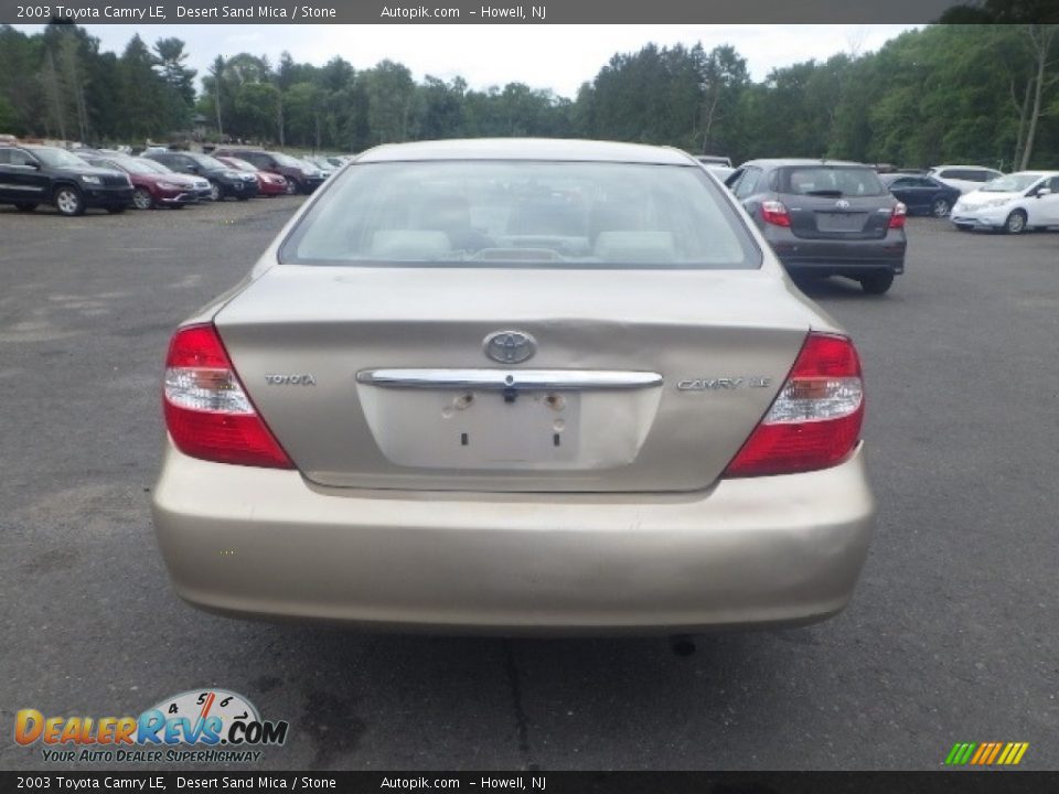 2003 Toyota Camry LE Desert Sand Mica / Stone Photo #6