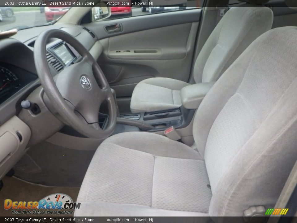 2003 Toyota Camry LE Desert Sand Mica / Stone Photo #8