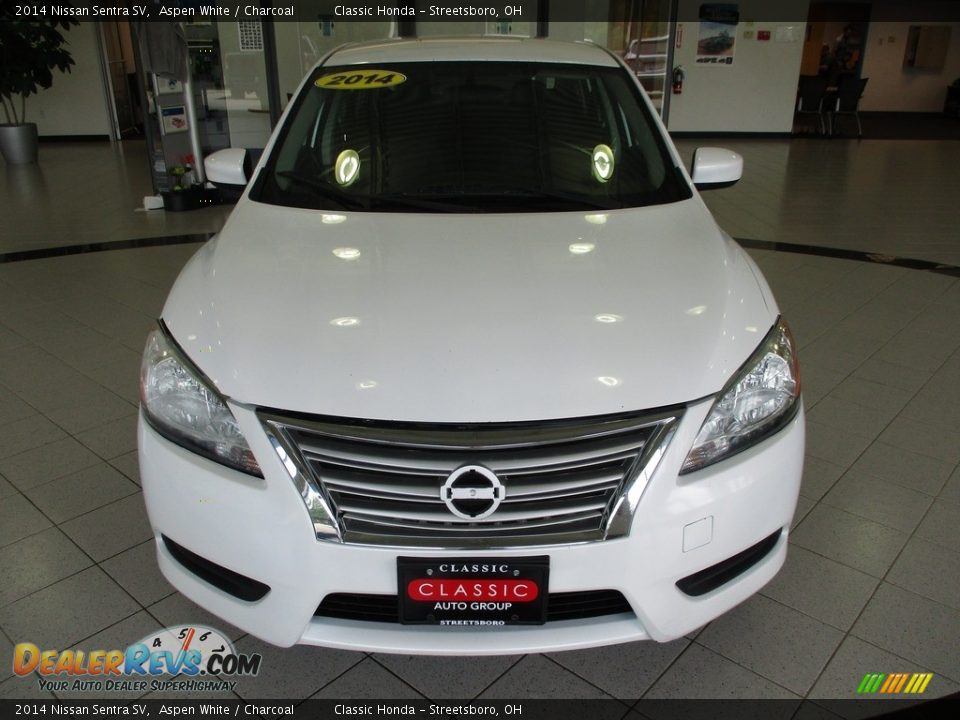 2014 Nissan Sentra SV Aspen White / Charcoal Photo #2
