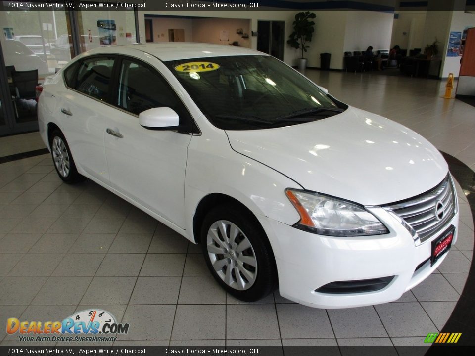 2014 Nissan Sentra SV Aspen White / Charcoal Photo #3