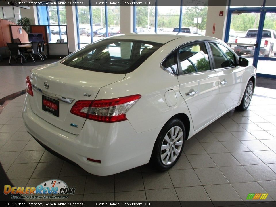 2014 Nissan Sentra SV Aspen White / Charcoal Photo #7