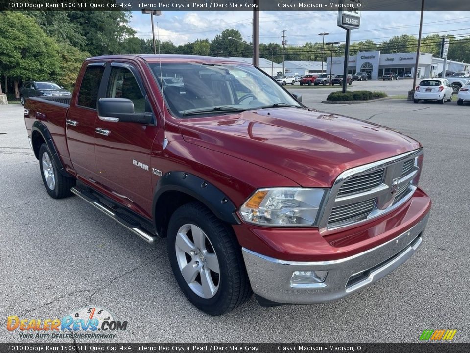 2010 Dodge Ram 1500 SLT Quad Cab 4x4 Inferno Red Crystal Pearl / Dark Slate Gray Photo #4