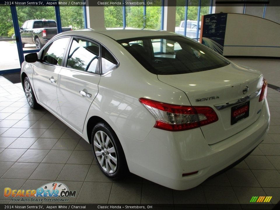 2014 Nissan Sentra SV Aspen White / Charcoal Photo #9