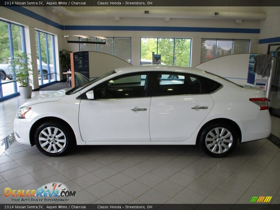 2014 Nissan Sentra SV Aspen White / Charcoal Photo #10