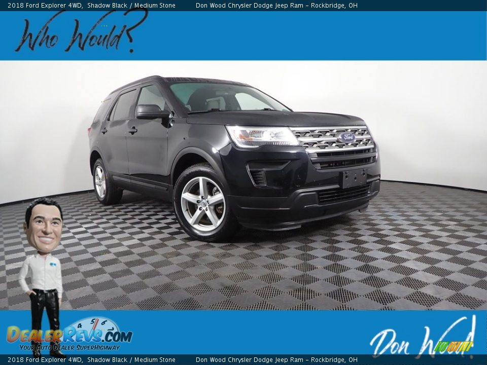 2018 Ford Explorer 4WD Shadow Black / Medium Stone Photo #1