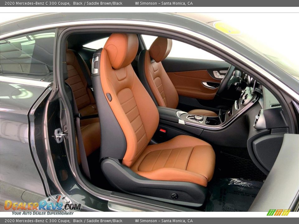 2020 Mercedes-Benz C 300 Coupe Black / Saddle Brown/Black Photo #6