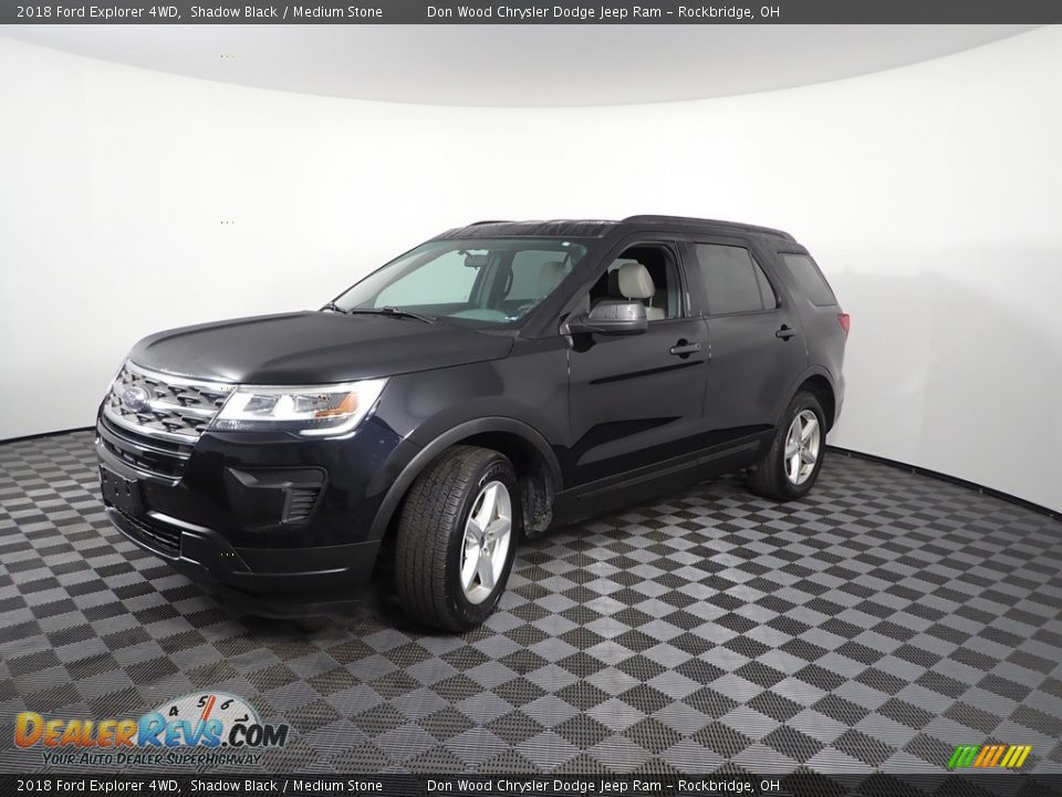 2018 Ford Explorer 4WD Shadow Black / Medium Stone Photo #4