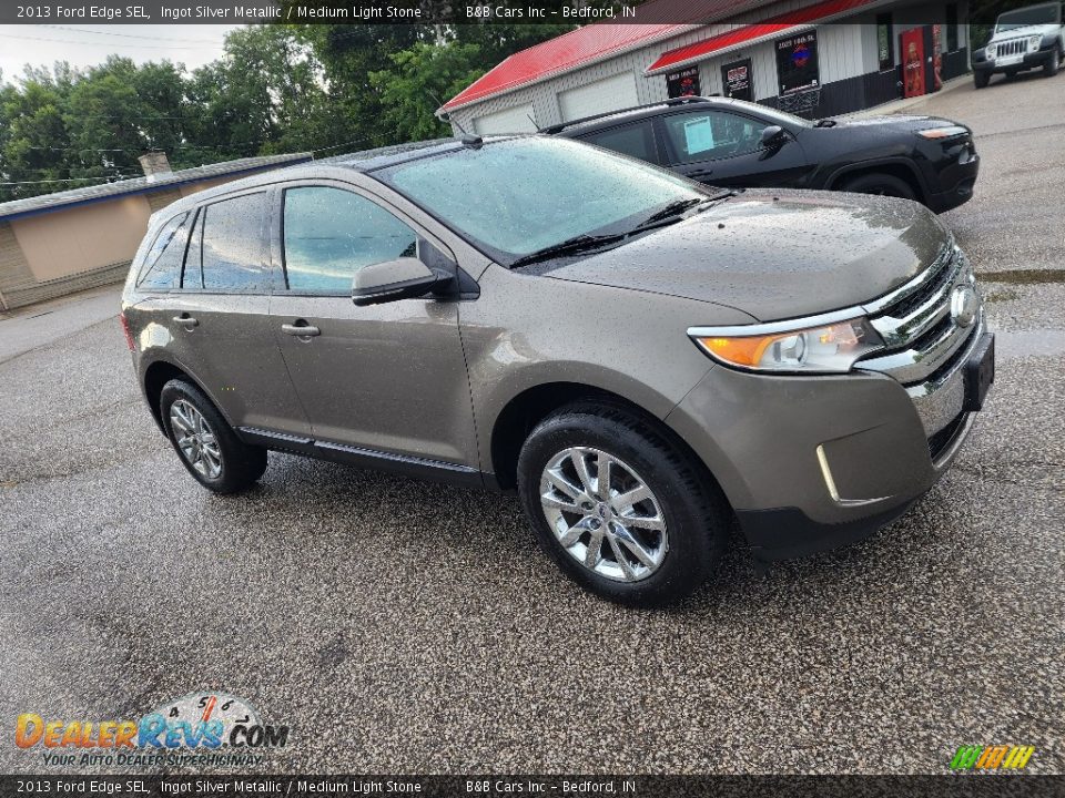 2013 Ford Edge SEL Ingot Silver Metallic / Medium Light Stone Photo #29