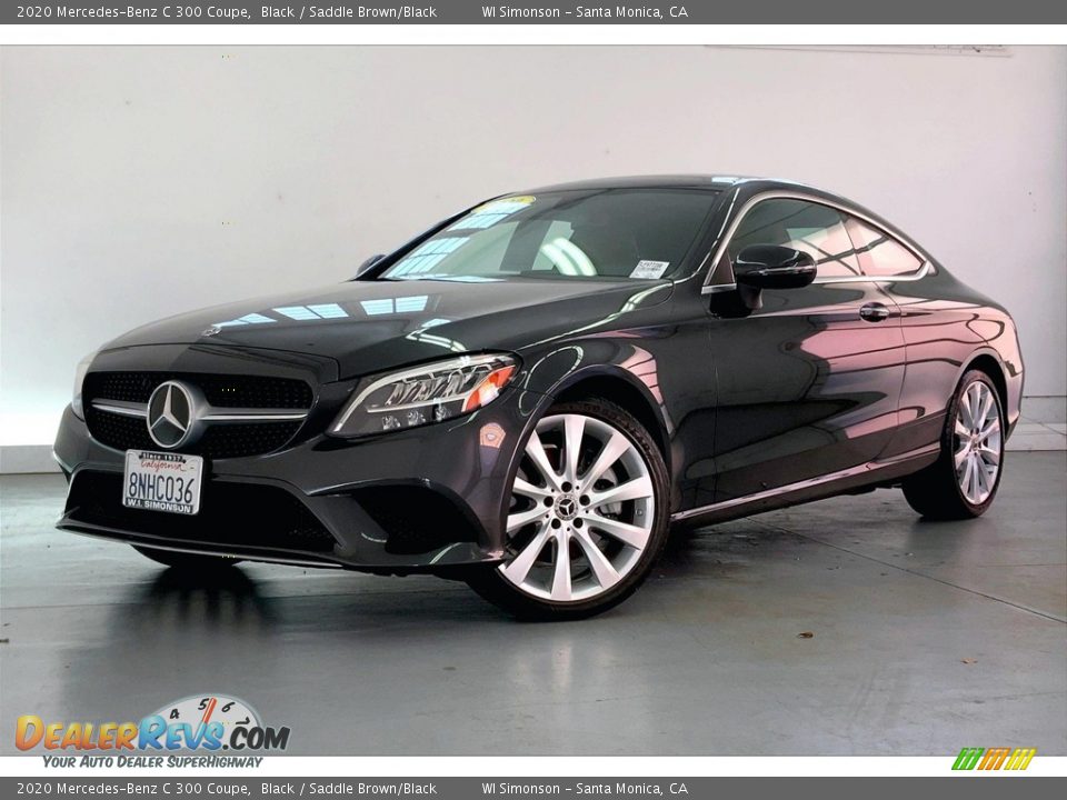 2020 Mercedes-Benz C 300 Coupe Black / Saddle Brown/Black Photo #12