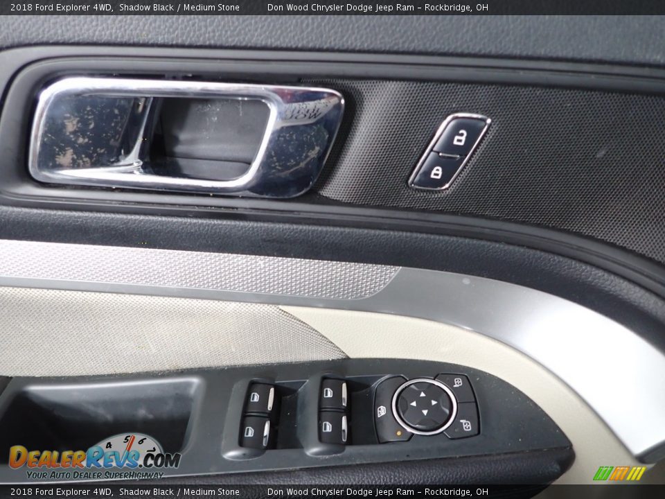 2018 Ford Explorer 4WD Shadow Black / Medium Stone Photo #11