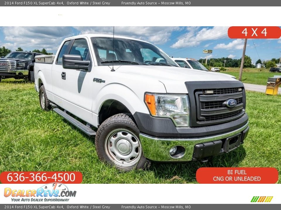 2014 Ford F150 XL SuperCab 4x4 Oxford White / Steel Grey Photo #1