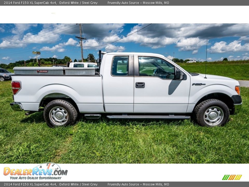 2014 Ford F150 XL SuperCab 4x4 Oxford White / Steel Grey Photo #2