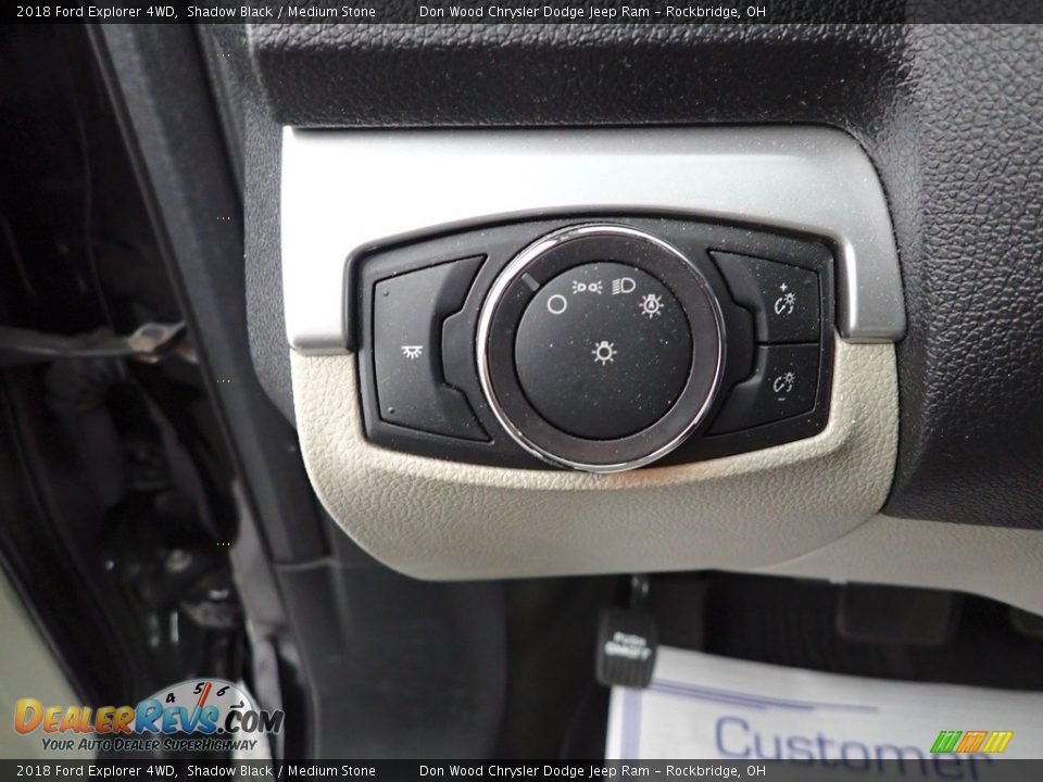 2018 Ford Explorer 4WD Shadow Black / Medium Stone Photo #14