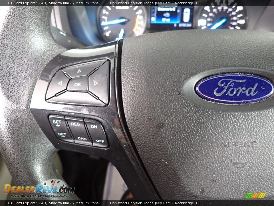 2018 Ford Explorer 4WD Shadow Black / Medium Stone Photo #15