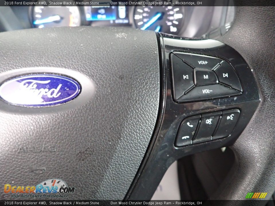 2018 Ford Explorer 4WD Shadow Black / Medium Stone Photo #16