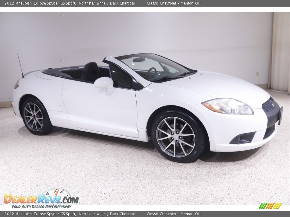 2012 Mitsubishi Eclipse Spyder GS Sport Northstar White / Dark Charcoal Photo #1