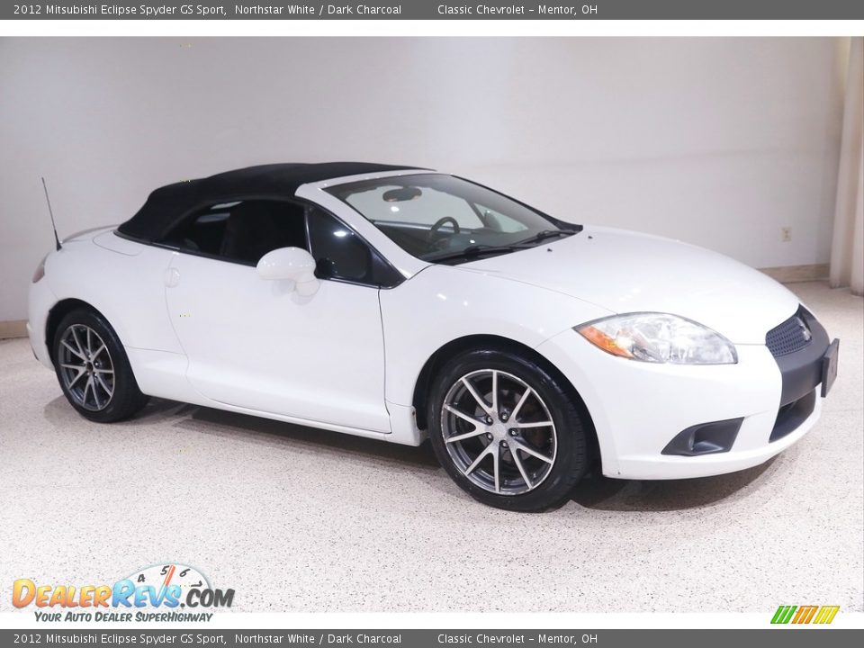 2012 Mitsubishi Eclipse Spyder GS Sport Northstar White / Dark Charcoal Photo #2