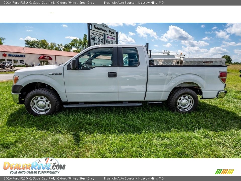 2014 Ford F150 XL SuperCab 4x4 Oxford White / Steel Grey Photo #7